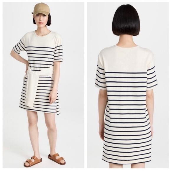 Faherty Cayman Striped T Shirt Dress - Picture 1 of 6